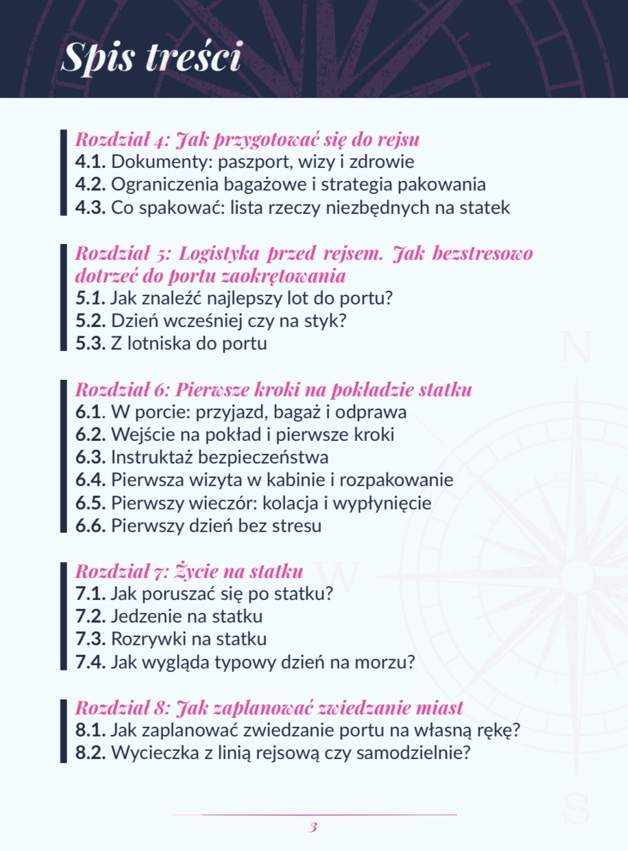 Spis treści Rejsownika, strona 2